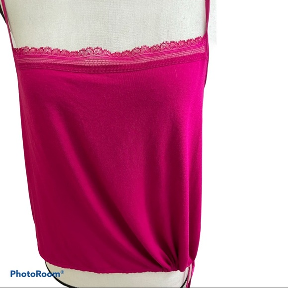 Victoria secret tie bottom lace cami top size Large Pink . - Picture 6 of 7